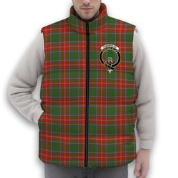 ScotsTee Shop Scottish Somerville Ancient Crest Tartan Puffer Vest Winter White Duck Down Vest Sleeveless