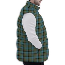 Tartan Puffer Vest Winter White Duck Down Vest Sleeveless