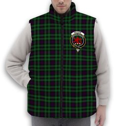 ScotsTee Shop Scottish Wilsons 064 2 Crest Tartan Puffer Vest Winter White Duck Down Vest Sleeveless