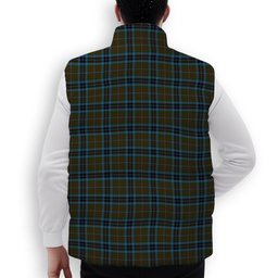 ScotsTee Shop Scottish Thomson Hunting Crest Tartan Puffer Vest Winter White Duck Down Vest Sleeveless