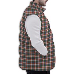 Tartan Puffer Vest Winter White Duck Down Vest Sleeveless