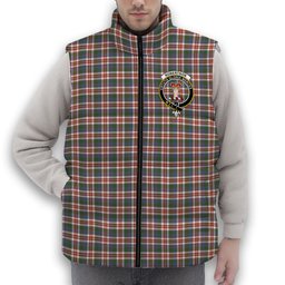 ScotsTee Shop Scottish Robertson Dress #2 Ancient Crest Tartan Puffer Vest Winter White Duck Down Vest Sleeveless