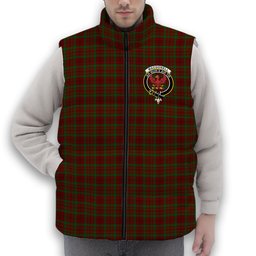 ScotsTee Shop Scottish MacDonell of Keppoch 3 Crest Tartan Puffer Vest Winter White Duck Down Vest Sleeveless