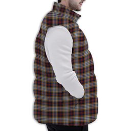 Tartan Puffer Vest Winter White Duck Down Vest Sleeveless