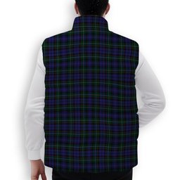 ScotsTee Shop Scottish Semple Crest Tartan Puffer Vest Winter White Duck Down Vest Sleeveless