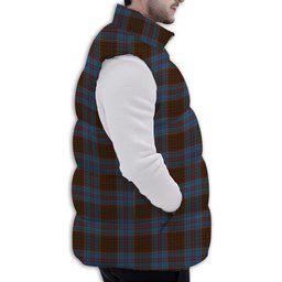 Tartan Puffer Vest Winter White Duck Down Vest Sleeveless