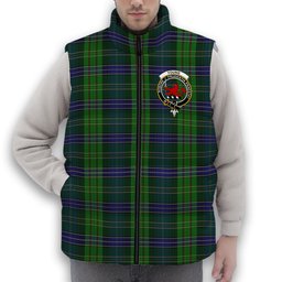 ScotsTee Shop Scottish Young, Melvina Crest Tartan Puffer Vest Winter White Duck Down Vest Sleeveless