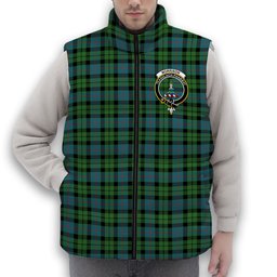 ScotsTee Shop Scottish Morrison Hunting Ancient Crest Tartan Puffer Vest Winter White Duck Down Vest Sleeveless
