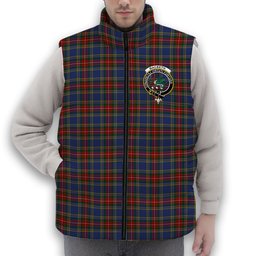 ScotsTee Shop Scottish MacBeth 2 Crest Tartan Puffer Vest Winter White Duck Down Vest Sleeveless