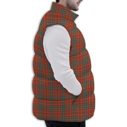 Tartan Puffer Vest Winter White Duck Down Vest Sleeveless