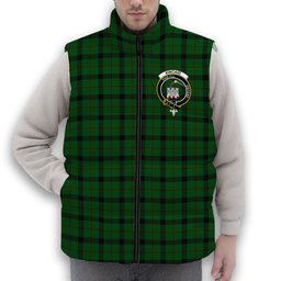 ScotsTee Shop Scottish Kincaid Crest Tartan Puffer Vest Winter White Duck Down Vest Sleeveless