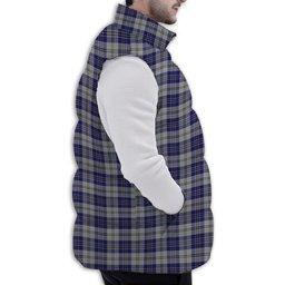 Tartan Puffer Vest Winter White Duck Down Vest Sleeveless