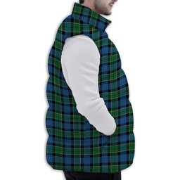 Tartan Puffer Vest Winter White Duck Down Vest Sleeveless
