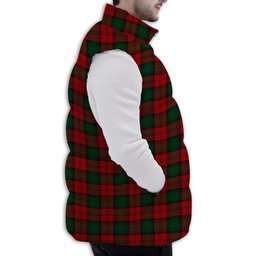 Tartan Puffer Vest Winter White Duck Down Vest Sleeveless