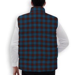 ScotsTee Shop Scottish Cameron Hunting Crest Tartan Puffer Vest Winter White Duck Down Vest Sleeveless