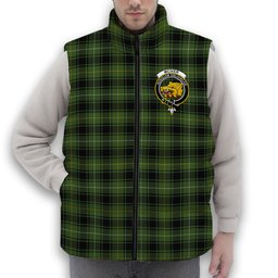 ScotsTee Shop Scottish McIver Hunting Crest Tartan Puffer Vest Winter White Duck Down Vest Sleeveless