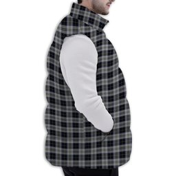 Tartan Puffer Vest Winter White Duck Down Vest Sleeveless