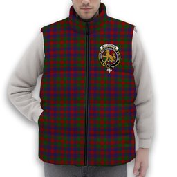 ScotsTee Shop Scottish MacGowan Crest Tartan Puffer Vest Winter White Duck Down Vest Sleeveless