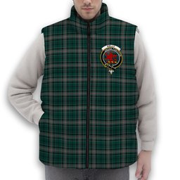 ScotsTee Shop Scottish Kelly of Sleat Hunting Crest Tartan Puffer Vest Winter White Duck Down Vest Sleeveless