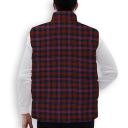 ScotsTee Shop Scottish MacPherson 7 Crest Tartan Puffer Vest Winter White Duck Down Vest Sleeveless