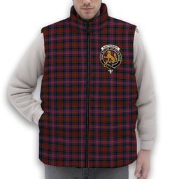 ScotsTee Shop Scottish MacPherson 7 Crest Tartan Puffer Vest Winter White Duck Down Vest Sleeveless