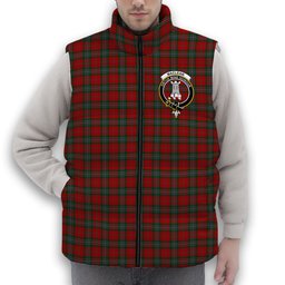 ScotsTee Shop Scottish MacLean 2 Crest Tartan Puffer Vest Winter White Duck Down Vest Sleeveless