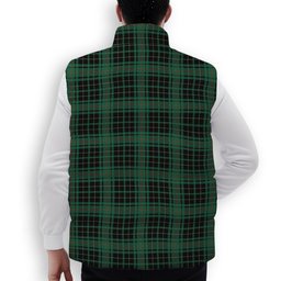 ScotsTee Shop Scottish McAulay Hunting Ancient Crest Tartan Puffer Vest Winter White Duck Down Vest Sleeveless