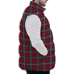 Tartan Puffer Vest Winter White Duck Down Vest Sleeveless
