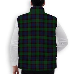 ScotsTee Shop Scottish Stewart Old Crest Tartan Puffer Vest Winter White Duck Down Vest Sleeveless