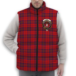 ScotsTee Shop Scottish Ross Old Modern Crest Tartan Puffer Vest Winter White Duck Down Vest Sleeveless