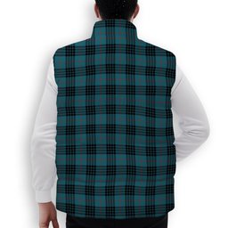 ScotsTee Shop Scottish Morgan Ancient Crest Tartan Puffer Vest Winter White Duck Down Vest Sleeveless