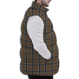 Tartan Puffer Vest Winter White Duck Down Vest Sleeveless