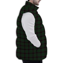 Tartan Puffer Vest Winter White Duck Down Vest Sleeveless