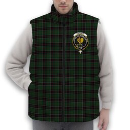 ScotsTee Shop Scottish Sinclair Hunting Crest Tartan Puffer Vest Winter White Duck Down Vest Sleeveless