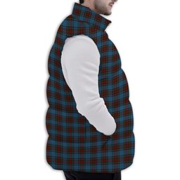 Tartan Puffer Vest Winter White Duck Down Vest Sleeveless