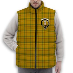 ScotsTee Shop Scottish Houston Crest Tartan Puffer Vest Winter White Duck Down Vest Sleeveless
