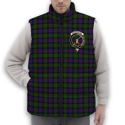 ScotsTee Shop Scottish MacBrayne Crest Tartan Puffer Vest Winter White Duck Down Vest Sleeveless