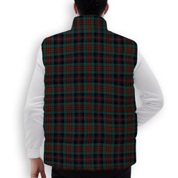 ScotsTee Shop Scottish MacDuff Hunting Modern Crest Tartan Puffer Vest Winter White Duck Down Vest Sleeveless