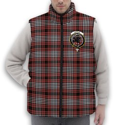 ScotsTee Shop Scottish Little of Morton Rigg Ancient Crest Tartan Puffer Vest Winter White Duck Down Vest Sleeveless