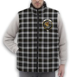 ScotsTee Shop Scottish MacFie of Colonsay Dress Crest Tartan Puffer Vest Winter White Duck Down Vest Sleeveless