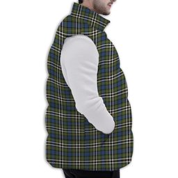 Tartan Puffer Vest Winter White Duck Down Vest Sleeveless