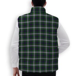 ScotsTee Shop Scottish MacKenzie Dress Crest Tartan Puffer Vest Winter White Duck Down Vest Sleeveless