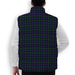 ScotsTee Shop Scottish MacPhail Hunting Crest Tartan Puffer Vest Winter White Duck Down Vest Sleeveless