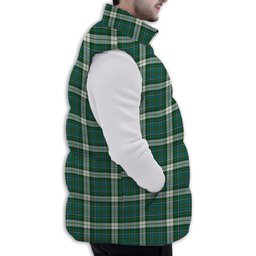 Tartan Puffer Vest Winter White Duck Down Vest Sleeveless