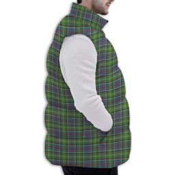 Tartan Puffer Vest Winter White Duck Down Vest Sleeveless