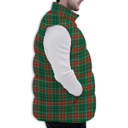 Tartan Puffer Vest Winter White Duck Down Vest Sleeveless