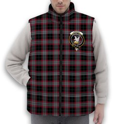 ScotsTee Shop Scottish Lindsay Hunting Modern Crest Tartan Puffer Vest Winter White Duck Down Vest Sleeveless