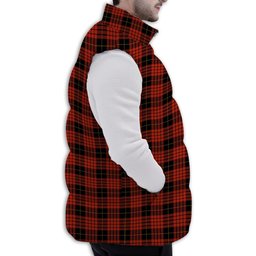 Tartan Puffer Vest Winter White Duck Down Vest Sleeveless