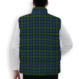 ScotsTee Shop Scottish Paterson SC Crest Tartan Puffer Vest Winter White Duck Down Vest Sleeveless