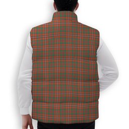 ScotsTee Shop Scottish McKinnon Ancient Crest Tartan Puffer Vest Winter White Duck Down Vest Sleeveless